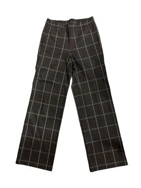 J JILL Wide Leg Plaid Ponte Dress Pants Size XS